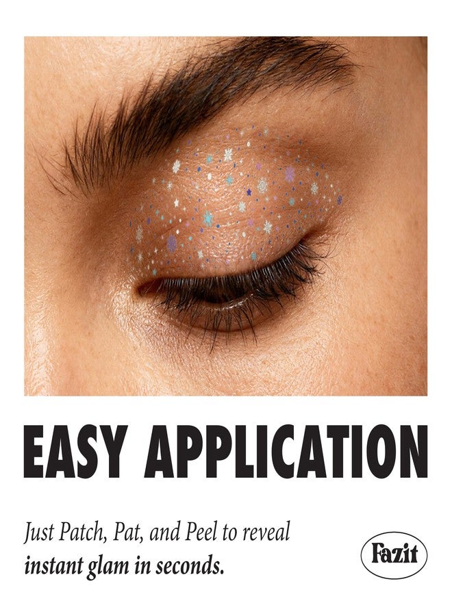 Fazit Makeup Patches - Snowflake Eye Speckles - Glow Up Make-Up Patches - Cute Glitter Makeup Accessories for Women - Cosmetic Glitter for Face - Image 3